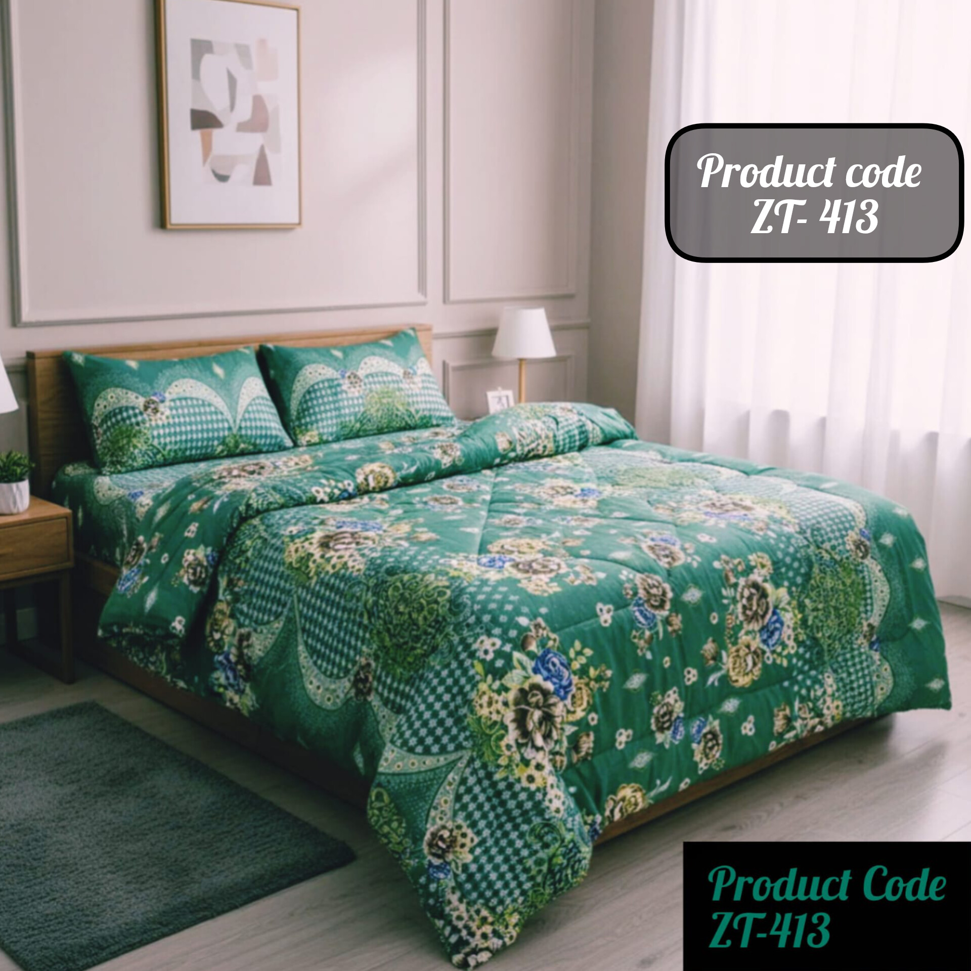 KING SIZE PREMIUM QUALITY COMFORTER COMBO SET                    Product Code={ ZT-413 }